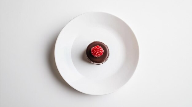 Десерт на тарелке